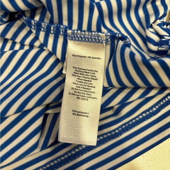 Vineyard Vines Performance Men's Blue/White‎ Striped Stretch Polo Shirt Size XL - Picture 5 of 6